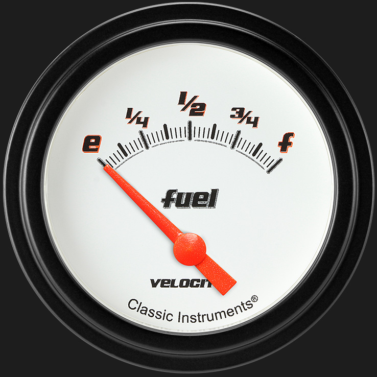 Picture of Velocity White 2 5/8" Fuel Gauge