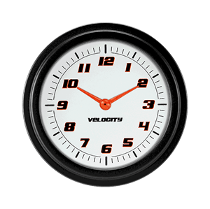 Picture of Velocity White 2 5/8" Clock