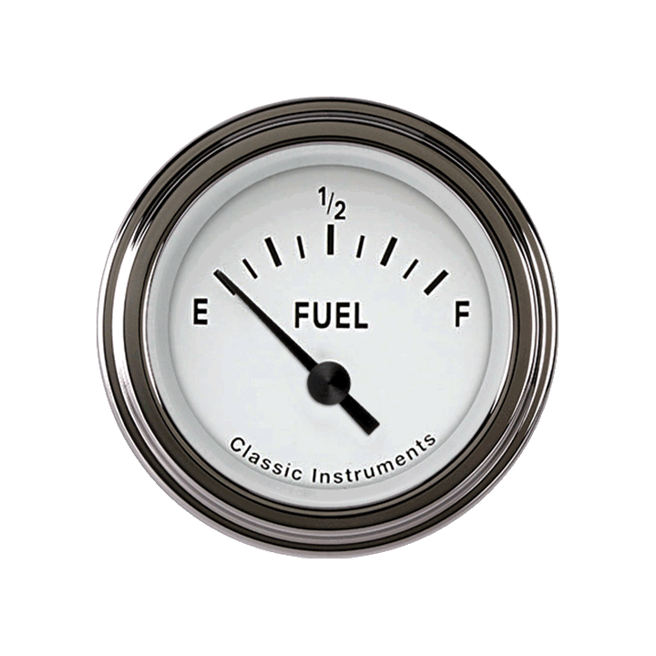 Picture of Tetra Series, White Fuel Gauge 240-33