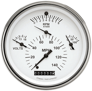 Picture of Tetra Series, White Combination Gauge