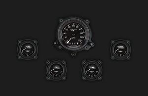 Picture of Moal Bomber Series Five Gauge Set with Bomber Bezels