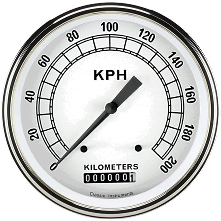 Picture of Classic White 4 5/8" Speedometer