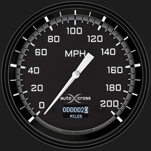 Picture of AutoCross Gray 4 5/8" Speedometer with Information Screen
