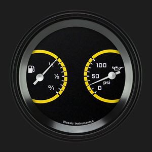 Picture of AutoCross Yellow 3 3/8" Fuel & Oil Dual