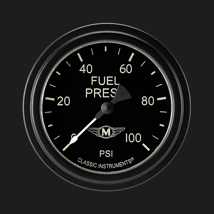 Picture of Moal Bomber 2 5/8" Fuel Pressure Gauge, 100 psi
