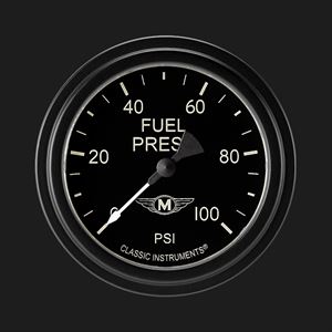 Picture of Moal Bomber 2 5/8" Fuel Pressure Gauge, 100 psi