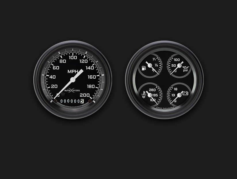 Picture of AutoCross Gray Two Gauge Set