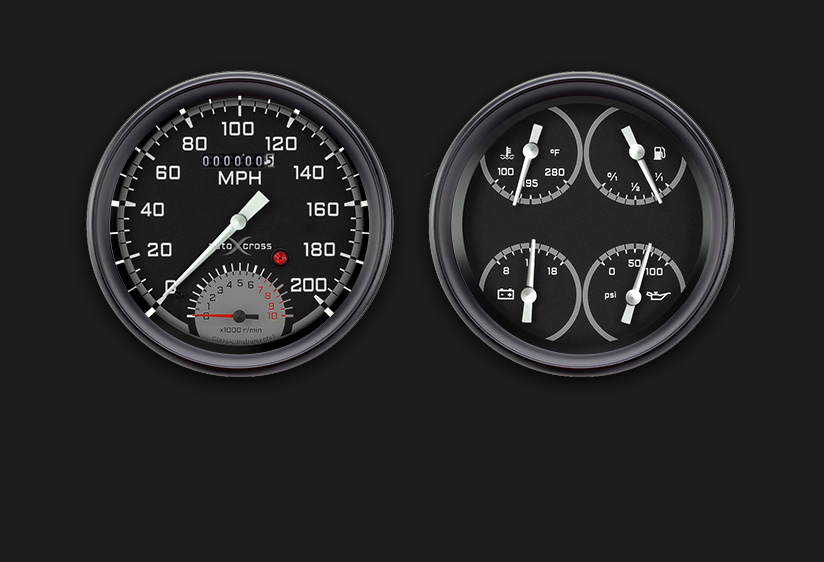 Picture of AutoCross Gray Two Gauge Set
