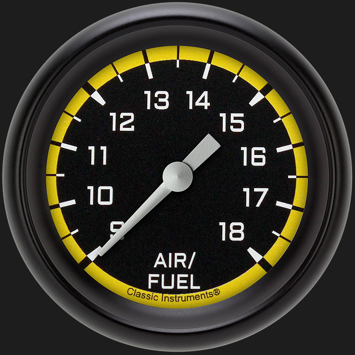 Picture of Autocross Yellow 2 5/8" Air Fuel Ratio Gauge