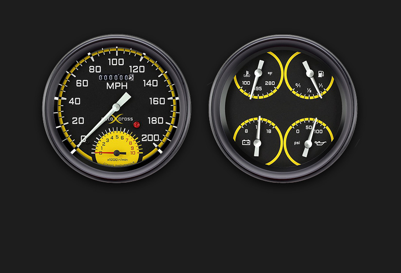 Picture of AutoCross Yellow Two Gauge Set