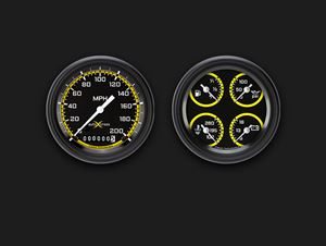 Picture of AutoCross Yellow Two Gauge Set