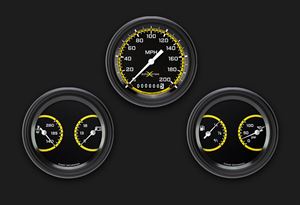 Picture of AutoCross Yellow Three Gauge Set