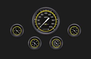 Picture of AutoCross Yellow Five Gauge Set 154