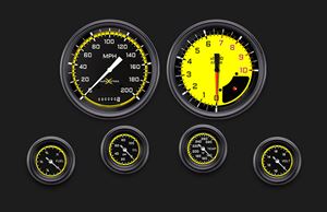 Picture of AutoCross Yellow Six Gauge Set 151