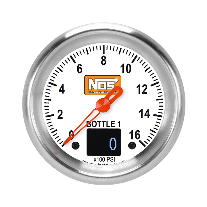 Picture of 2 5/8" NOS VNET Bottle 1 Pressure Gauge, White
