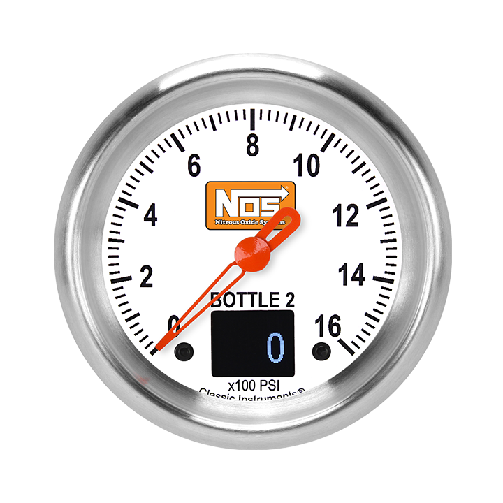 Picture of 2 5/8" NOS VNET Bottle 2 Pressure Gauge, White