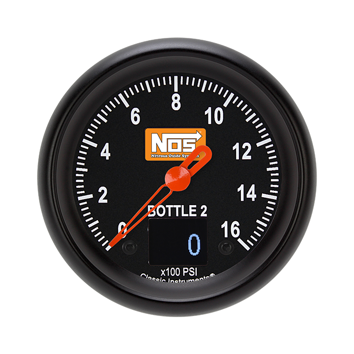 Picture of 2 5/8" NOS VNET Bottle 2 Pressure Gauge, Black